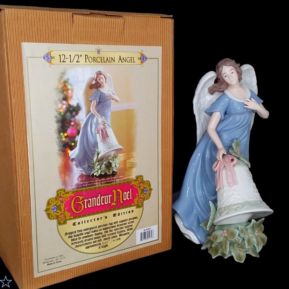 Grandeur Noel 2003 Porcelain Angel 12.5in Figurine Collector Edition Christmas